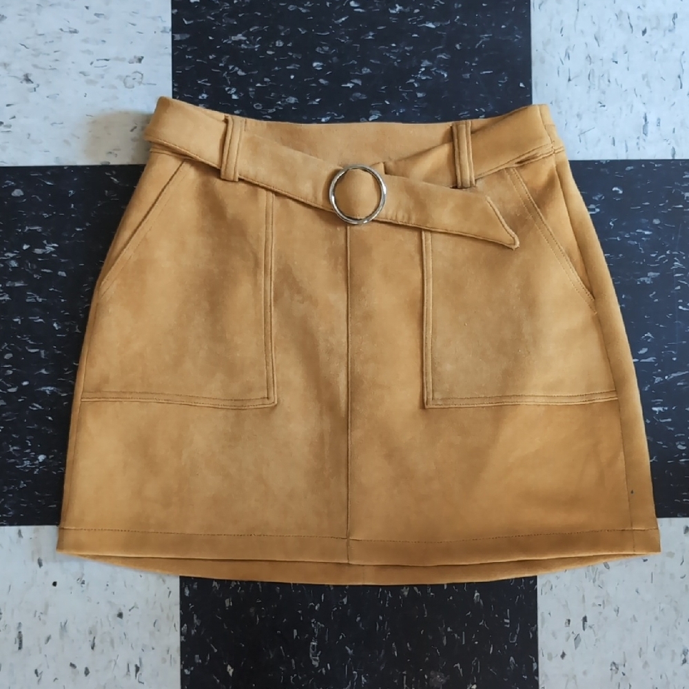 Bershka Tan Cargo Mini Skirt Casual